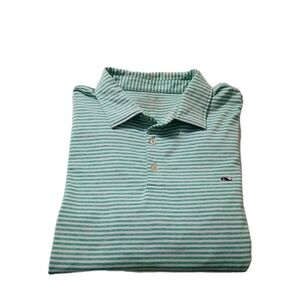 Vineyard Vines Men's Polo Shirt - Mint Stripes
